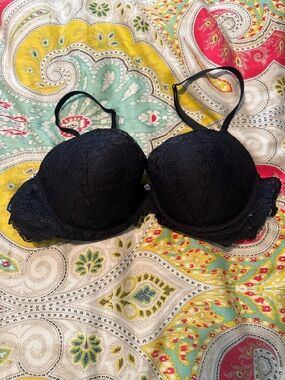 Victoria's Secret Black Lace Push-Up Bra
